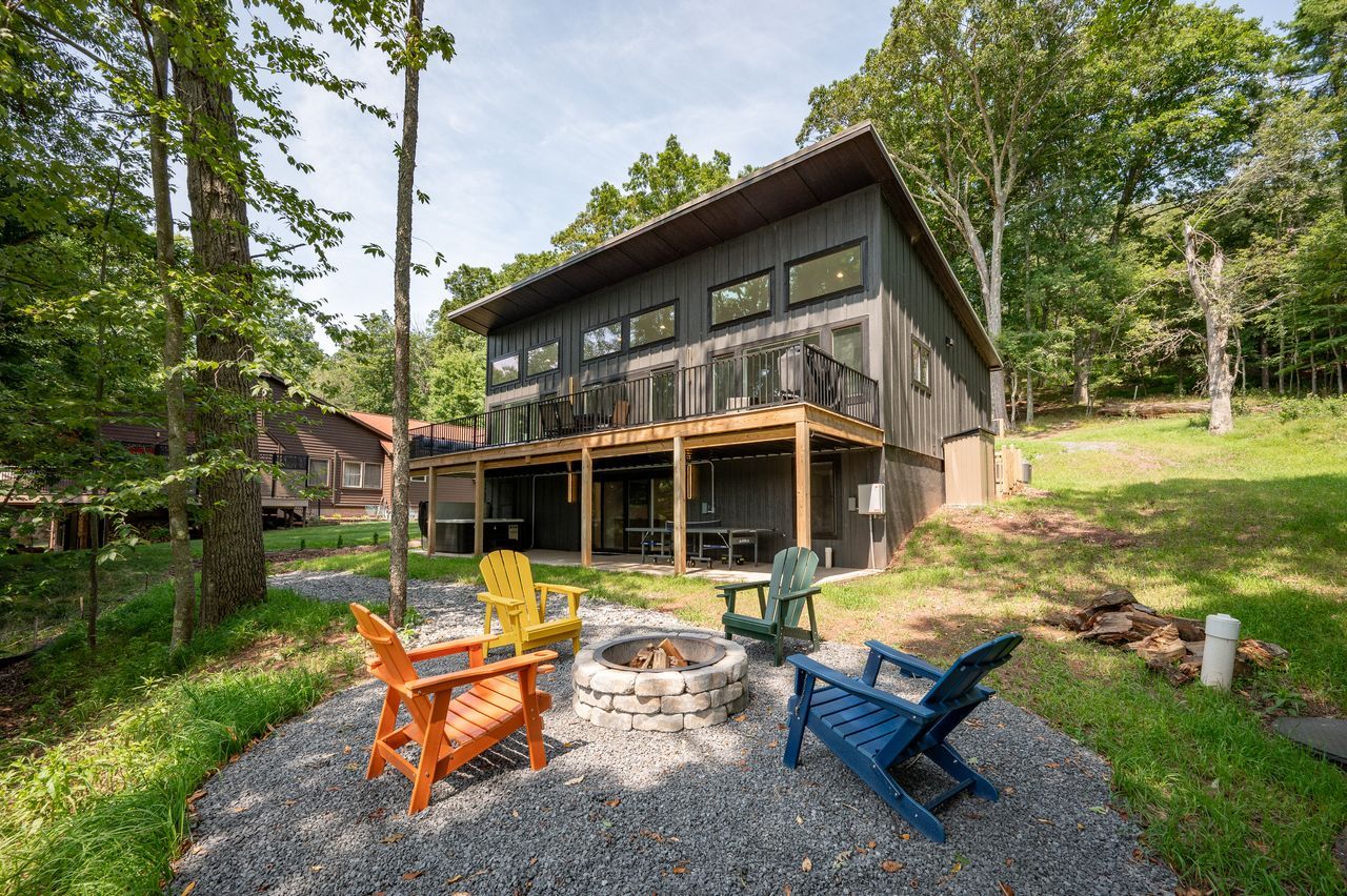Herrington — rear elevation and fire pit
